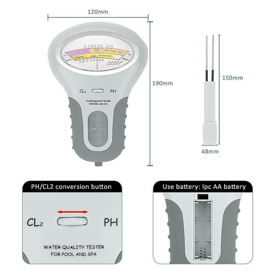 2IN1 PH Chlorine Meter Water Quality Tester - Image 1