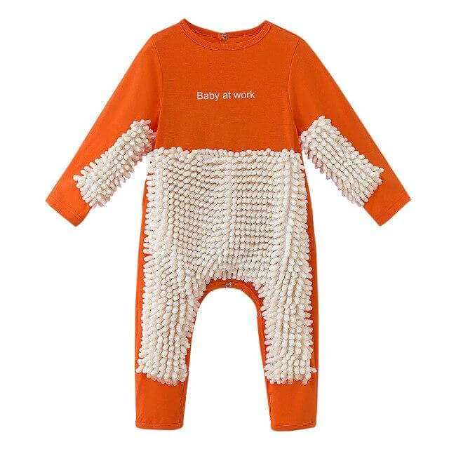 Funny Baby Mop Onesie - Image 9