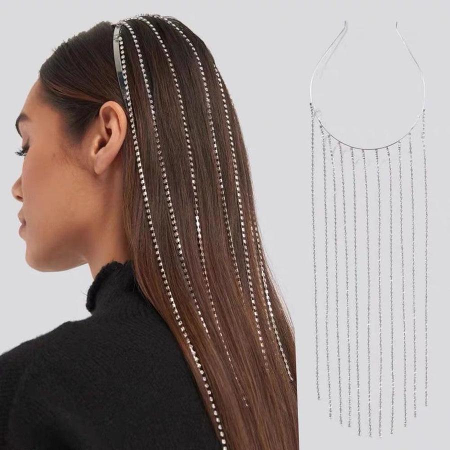 Rhinestone Full Crystal Headband Chain - Image 0