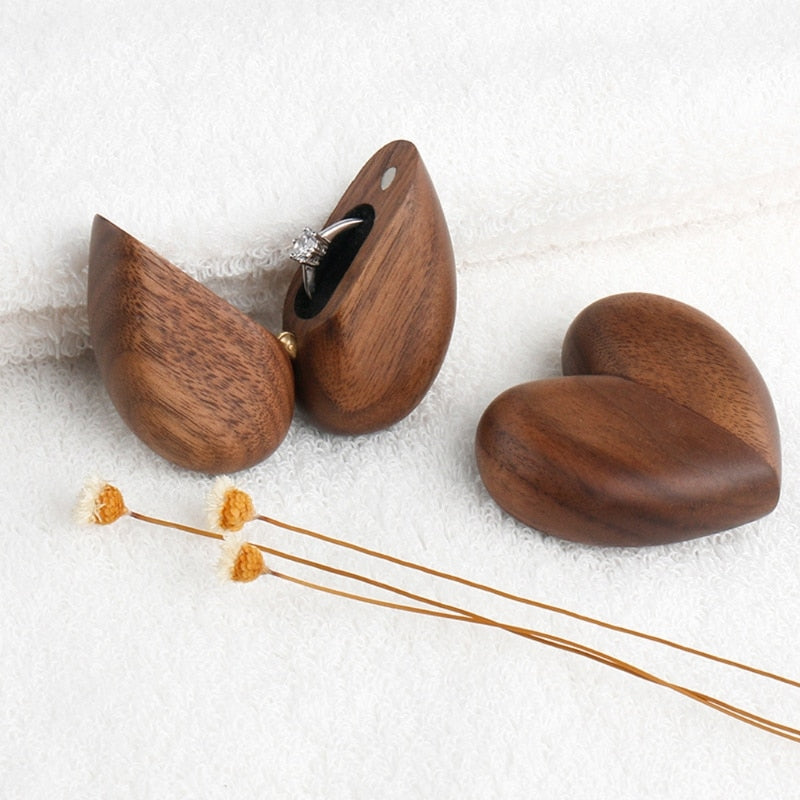Forever Heart Wooden Ring Box - Image 3