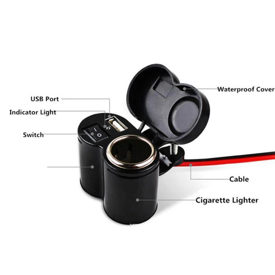 Motorcycle Waterproof USB Power Charging Port - Image 4