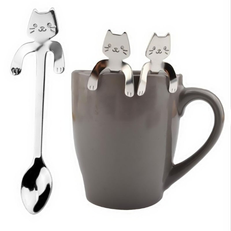Cute Cat Long Handle Tea Spoon - Image 11