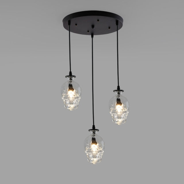 Retro Skull Glass Pendant Light - Image 7