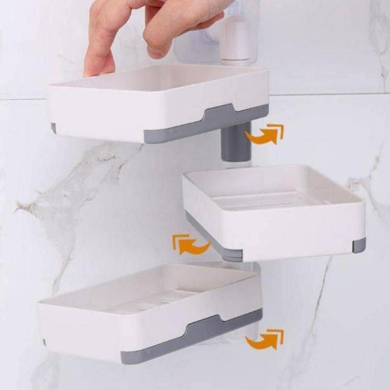 Wall-Mounted Multi Layer Rotatable Soap Holder - Image 7