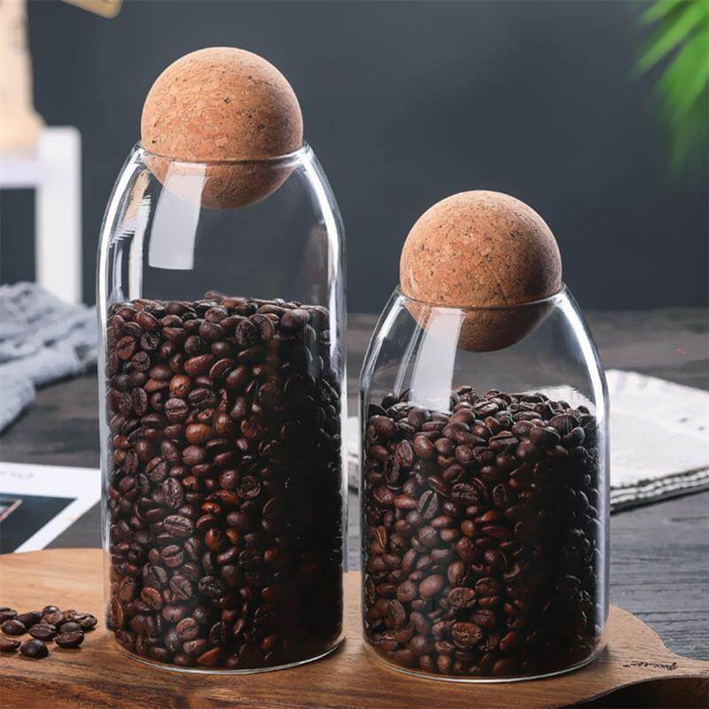 Creative Glass Cork Storage Jar - Image 1