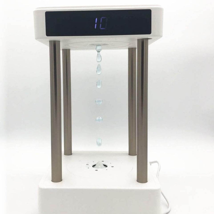 Anti Gravity Levitating Water Drops Hourglass Fountain Lamp - Image 2