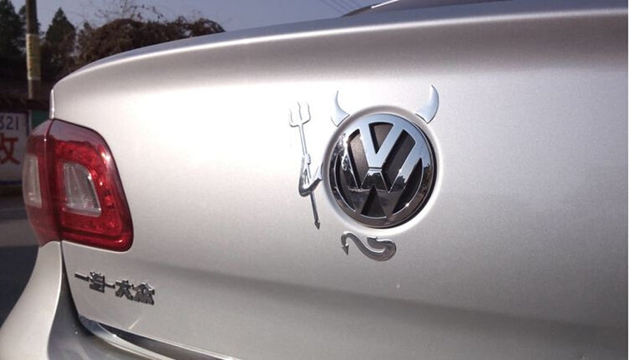 3D Funny Little Devil Demon Horns Sticker for Cars - Image 3
