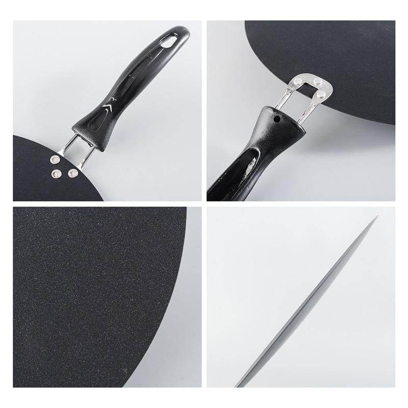 Black Iron Round Non-stick Pancake Pan - Image 8