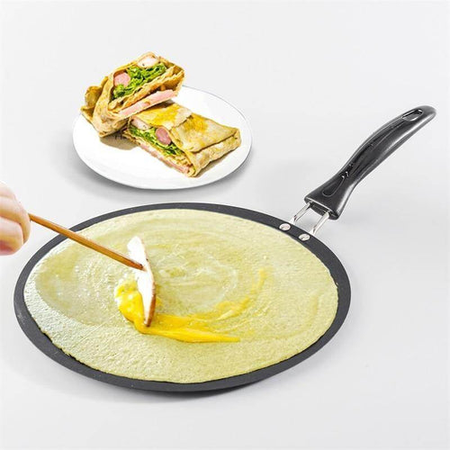 Black Iron Round Non-stick Pancake Pan - Image 0