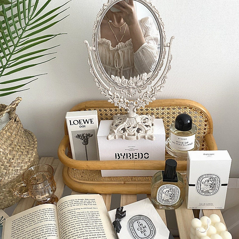 Nordic Vintage Decorative Makeup Mirror - Image 1