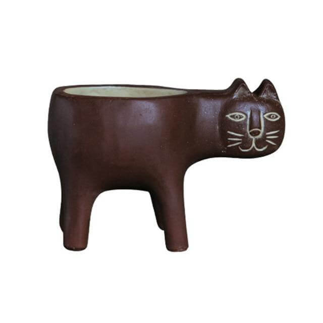 Lovely Ceramic Cat Plant Vase - Image 12