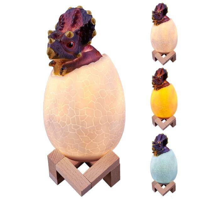 3D Dinosaur Egg Remote Control Colorful Bedside Light - Image 3