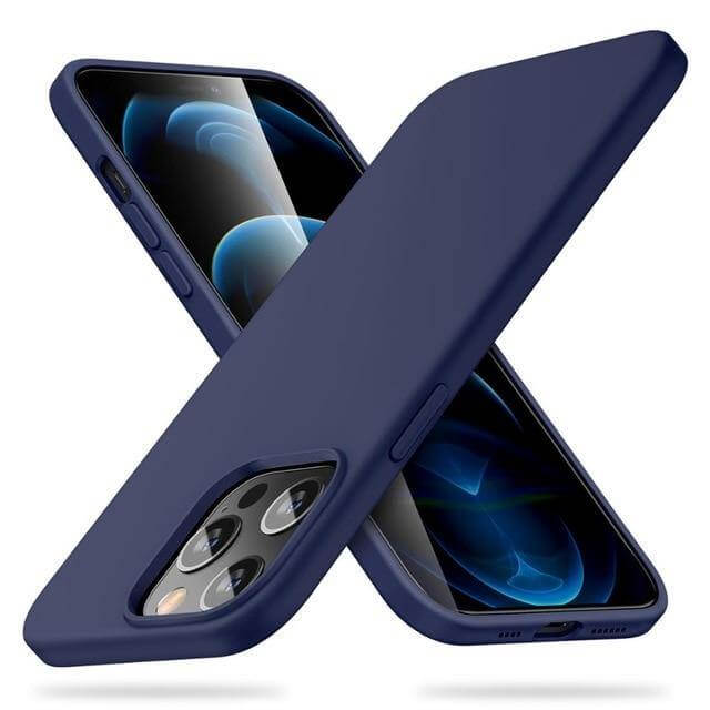 Silicone Slim Rubber Business iPhone 12 Case - Image 1