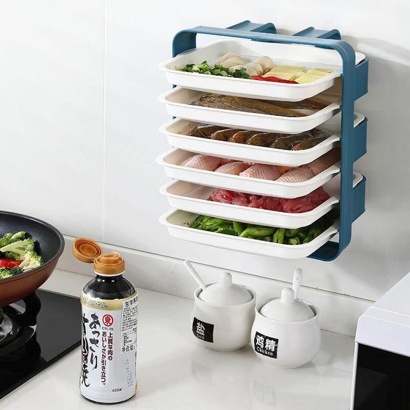 Wall-Mounted Multi Layer Kitchen Food Cooking Organizer - Image 12