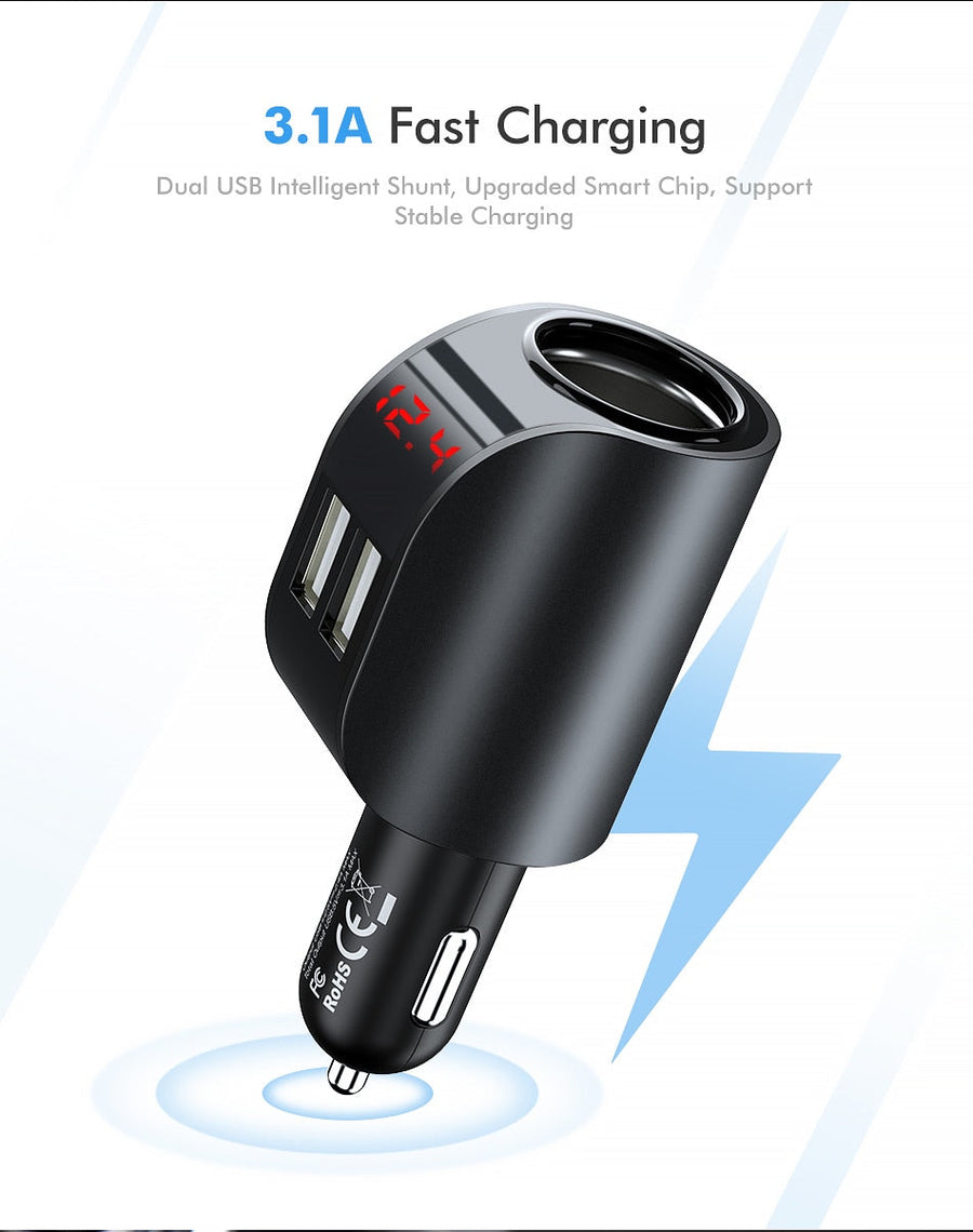 Dual USB Car Digital Charger - Image 8