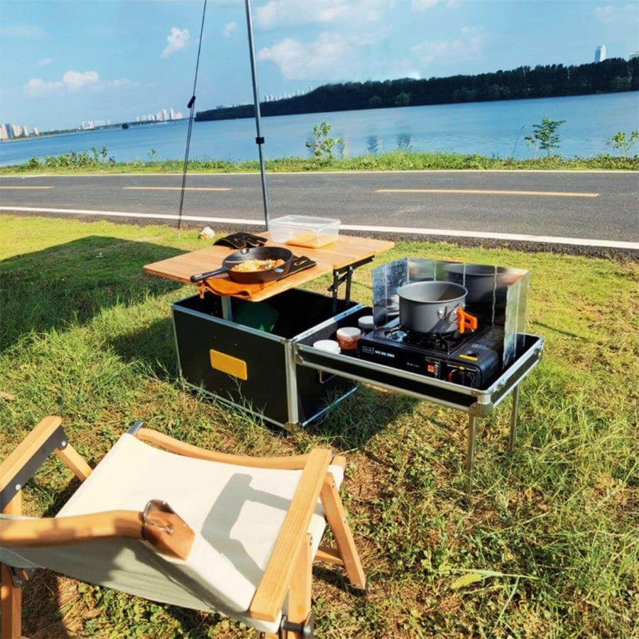 Portable Foldable Outdoor Camping Cooking Kitchen Table - Image 1