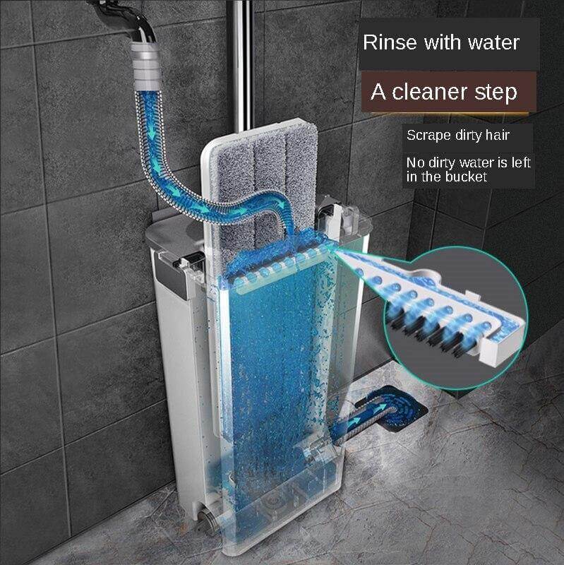 Easy Clean No Hand Dry Wet Lazy Mop - Image 1