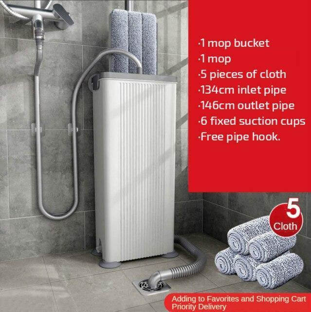 Easy Clean No Hand Dry Wet Lazy Mop - Image 10