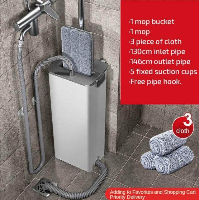 Easy Clean No Hand Dry Wet Lazy Mop - Image 11