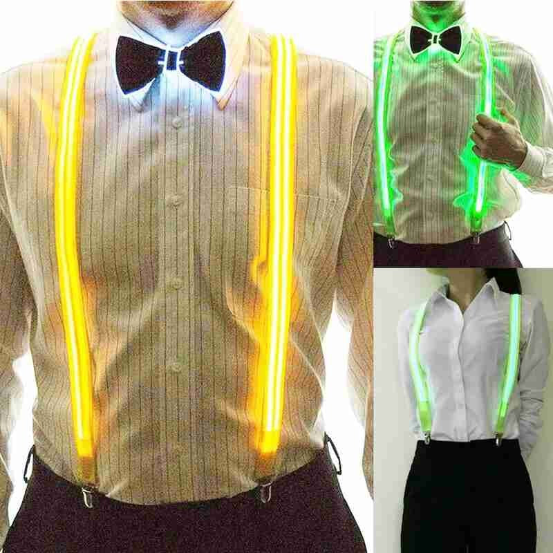 Unisex Led Illuminated Clip-on Suspenders - Image 0