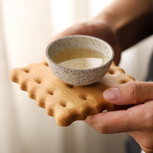 Biscuit Shape Wooden Coaster Placemat - Image 0
