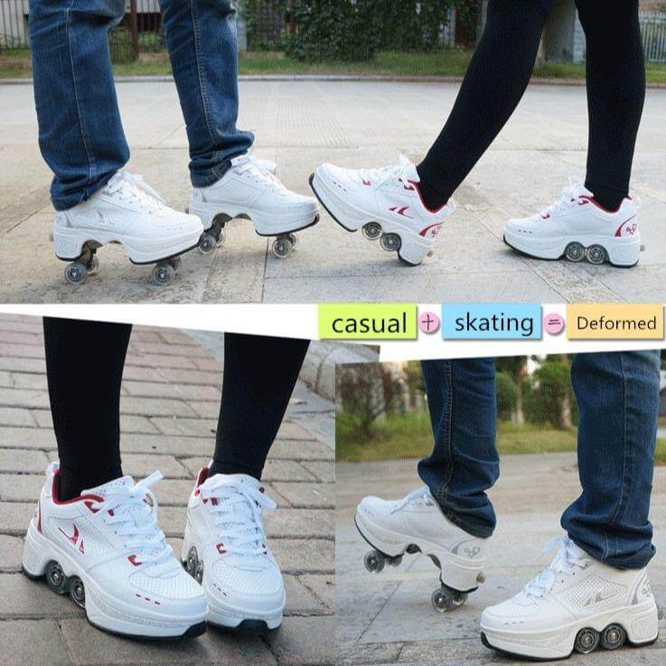 Roller Skate Double Wheels Sneakers - Image 1