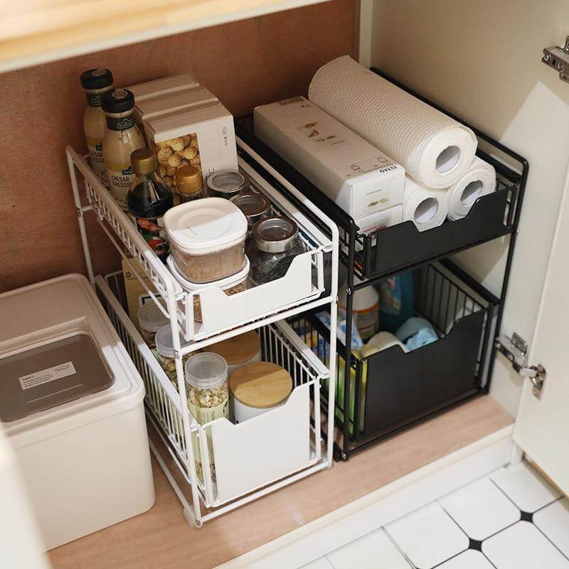 Iron Under Sink Organizer Storage Rack - Image 10