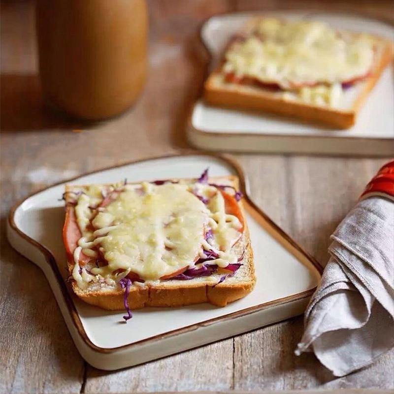 Ceramic Toast Breakfast Plate - Image 2