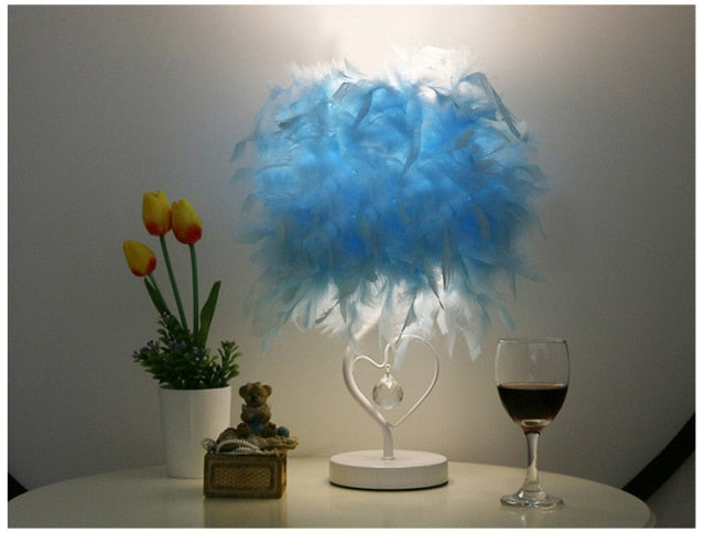 Creative Feather Crystal Table Lamp - Image 11