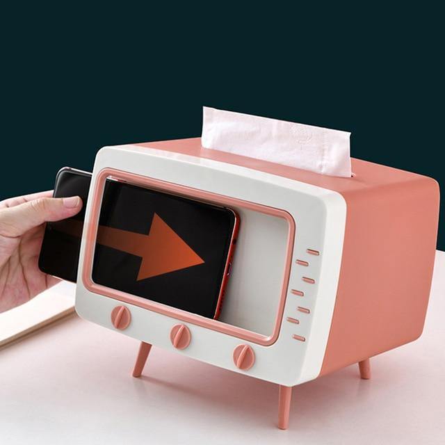 2in1 Creative Tissue Box with Mobile Phone Holder - Image 1