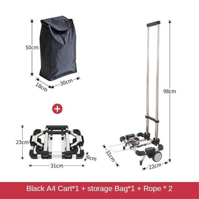 Portable Foldable Push Hand Cart - Image 1