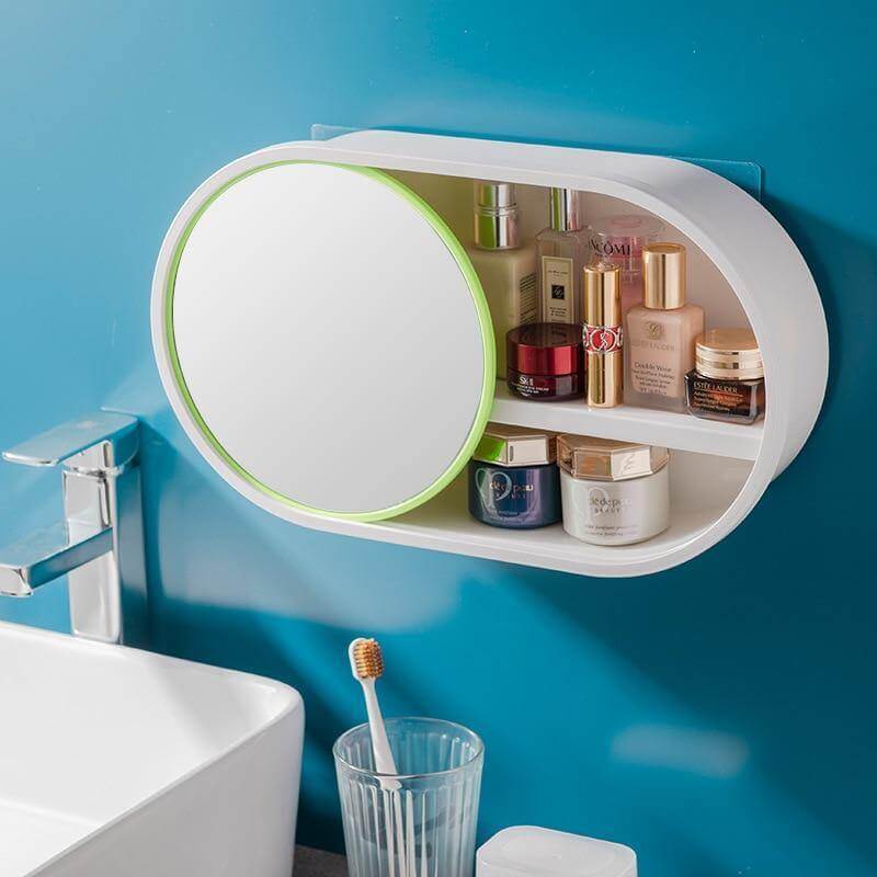 Wall-Mounted Large Capacity Cosmetic Circle Storage Box - Image 2