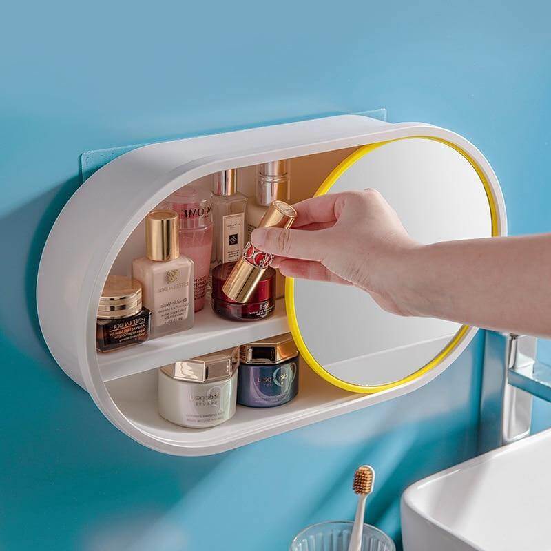 Wall-Mounted Large Capacity Cosmetic Circle Storage Box - Image 4