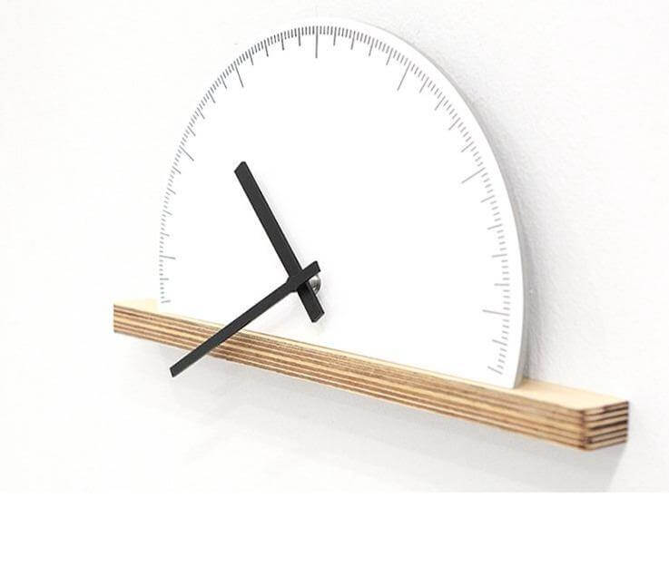 Modern Geometry Half Nordic Wall Clock - Image 4