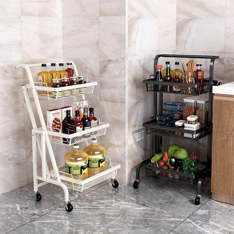 Parallel Folding Multifunction Kitchen Storage Rack - Image 7