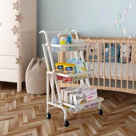 Parallel Folding Multifunction Kitchen Storage Rack - Image 3