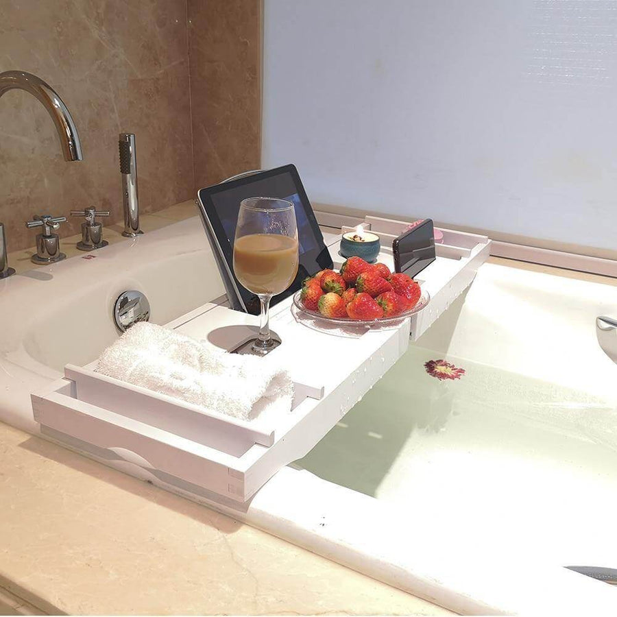 Extendable Bathtub Non-Slip Food Drink Tray - Image 6
