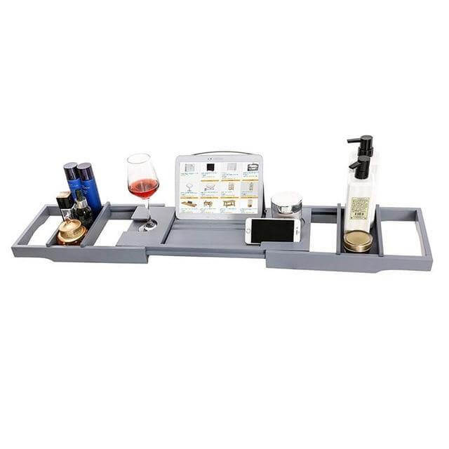 Extendable Bathtub Non-Slip Food Drink Tray - Image 1