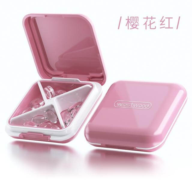 4-Grid Capsule Pill Box Travel Organizer - Image 3
