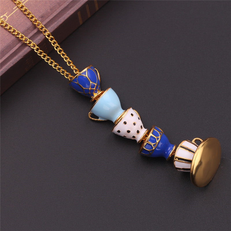 Creative Teacup Necklace - Image 1