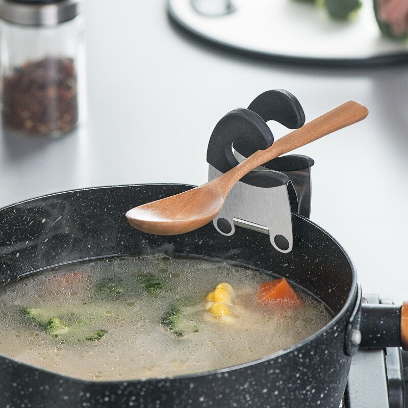 Stainless Steel Clip Cookware Spoon Holder - Image 7