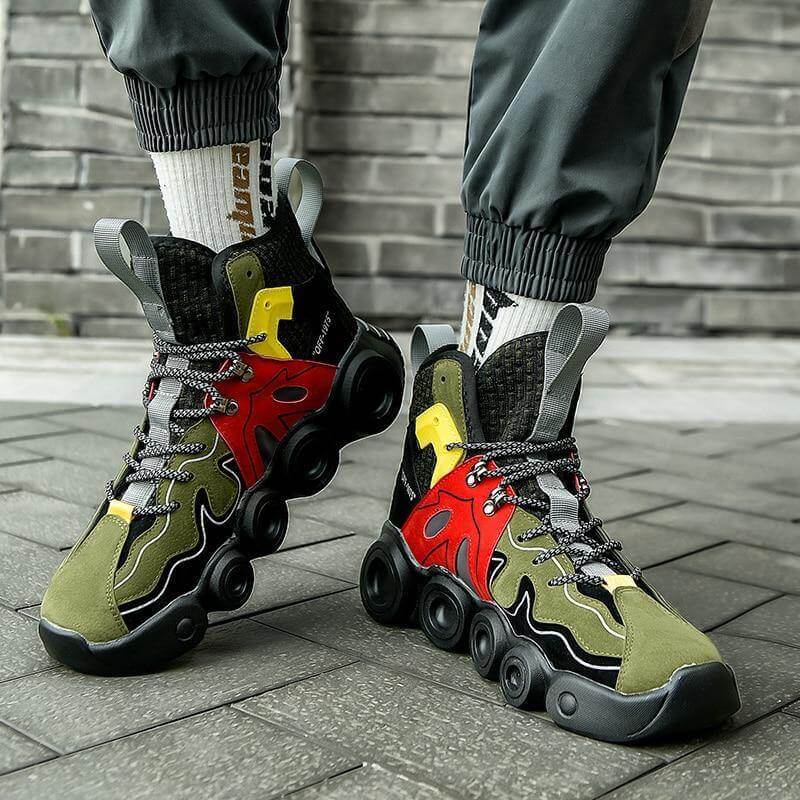Roller Skate Shape Comfy Men Running Shoes - Image 2
