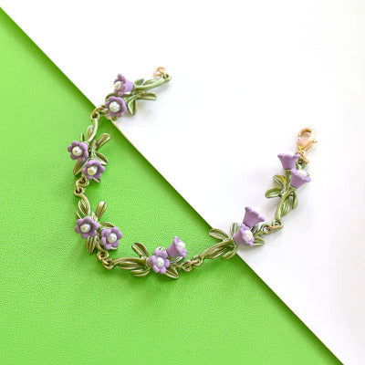 Retro Orchid Flower Bracelet - Image 3