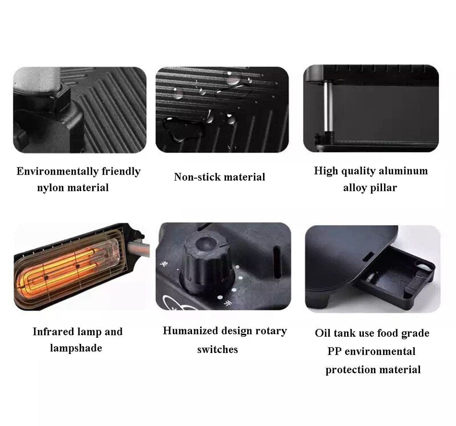 3D Korean Non-stick Smokeless Electric Grill - Image 5