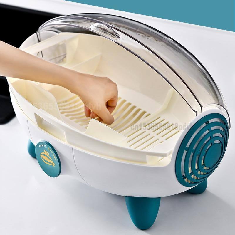 Household Creative Spaceship Dish Dryer and Organizer - Image 4