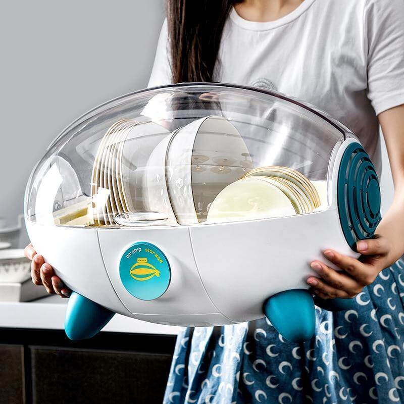 Household Creative Spaceship Dish Dryer and Organizer - Image 5