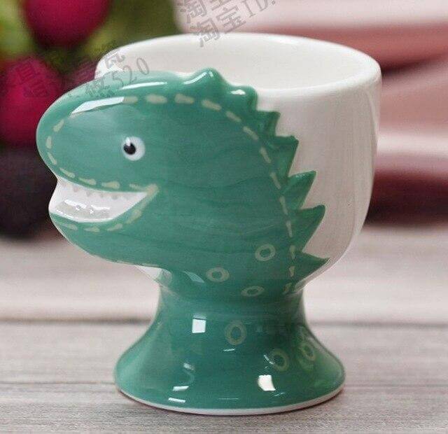 2Pcs Cute Animal Ceramic Breakfast Egg Holder - Image 1