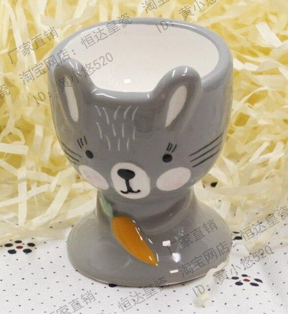 2Pcs Cute Animal Ceramic Breakfast Egg Holder - Image 9