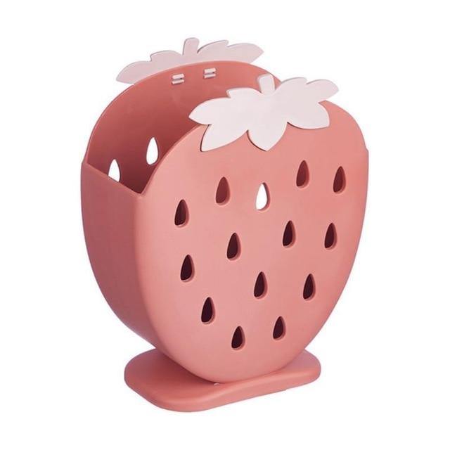 2PCS Cute Strawberry Cutlery Organizer Box - Image 2