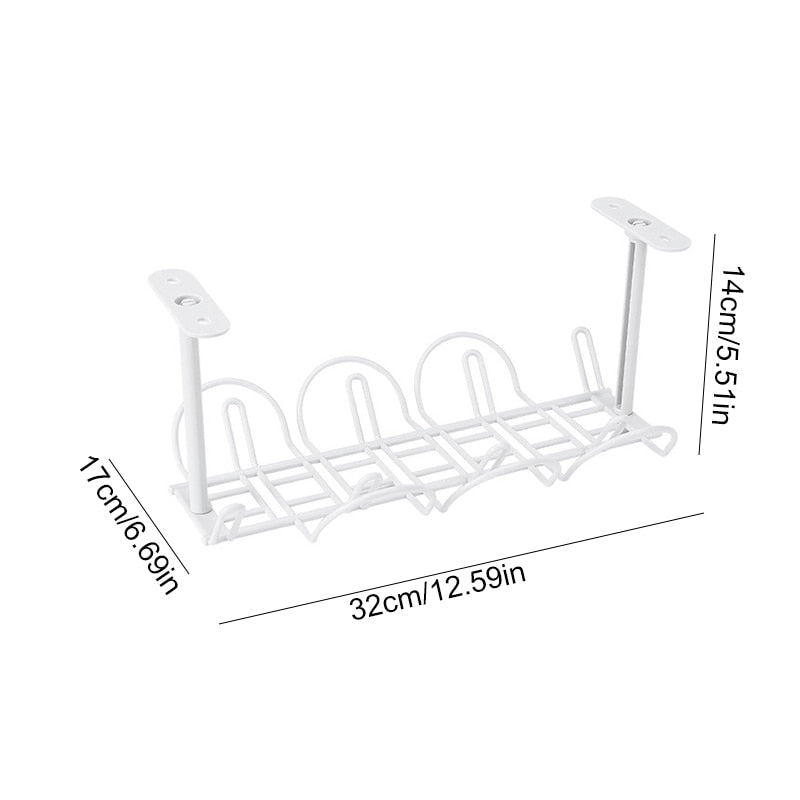 Under Table Storage Rack Cable Organizer - Image 4